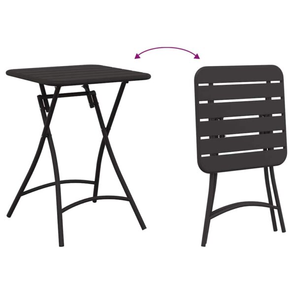 vidaXL Bistro súprava 3 pcs Antracit Oceľ – Obrázok 10