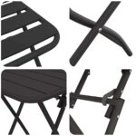 vidaXL Bistro súprava 3 pcs Antracit Oceľ – Obrázok 8