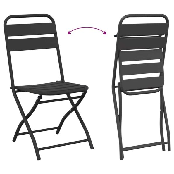 vidaXL Bistro súprava 3 pcs Antracit Oceľ – Obrázok 9