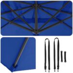 vidaXL Slnečník na terasu Azúrová modrá Hliník, Polyester 3m – Obrázok 10