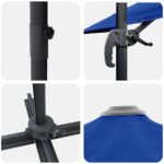 vidaXL Slnečník na terasu Azúrová modrá Hliník, Polyester 3m – Obrázok 9