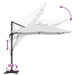 vidaXL Slnečník Piesková 351 x 250 x 260 cm Polyester a hliník – Obrázok 11