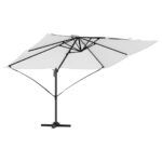 vidaXL Slnečník Piesková 351 x 250 x 260 cm Polyester a hliník – Obrázok 2