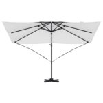 vidaXL Slnečník Piesková 351 x 250 x 260 cm Polyester a hliník – Obrázok 5