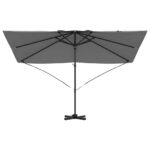 vidaXL Slnečník Antracit 351 x 250 x 260 cm Polyester a hliník – Obrázok 5