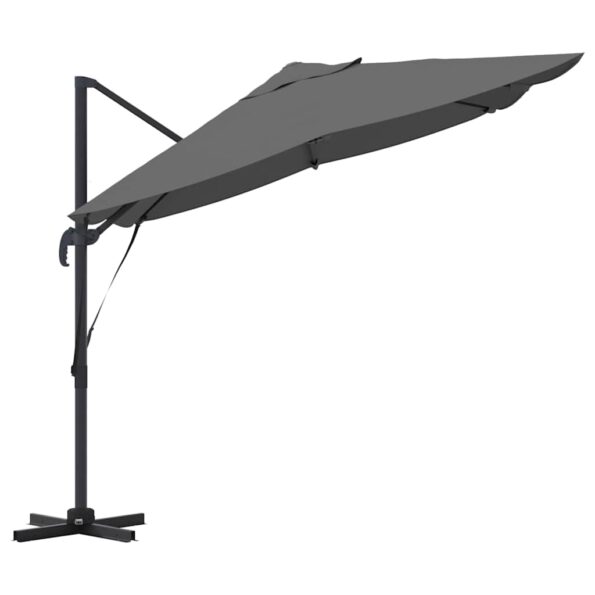 vidaXL Slnečník Antracit 351 x 250 x 260 cm Polyester a hliník – Obrázok 6