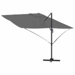 vidaXL Slnečník Antracit 351 x 250 x 260 cm Polyester a hliník – Obrázok 8