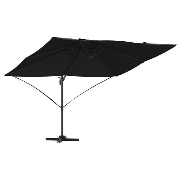 vidaXL Slnečník Čierna 351 x 250 x 260 cm Polyester a hliník – Obrázok 2