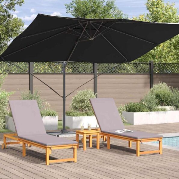 vidaXL Slnečník Čierna 351 x 250 x 260 cm Polyester a hliník – Obrázok 4