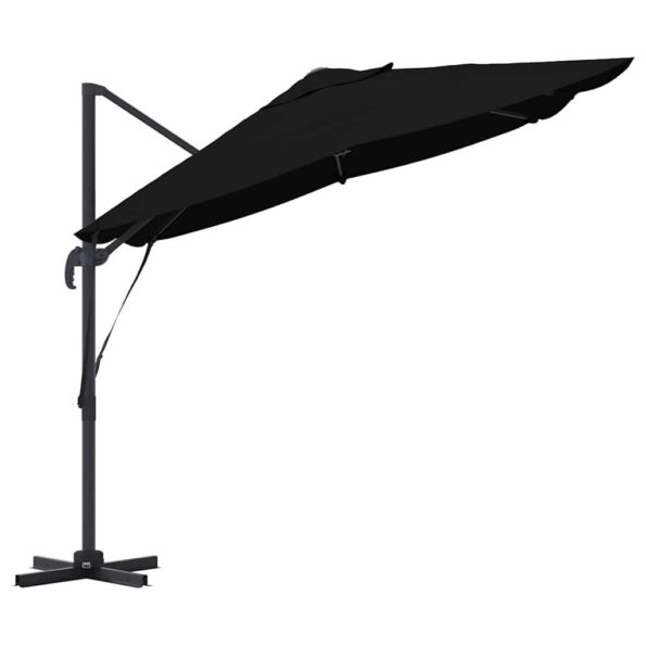 vidaXL Slnečník Čierna 351 x 250 x 260 cm Polyester a hliník – Obrázok 6