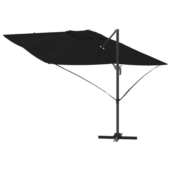 vidaXL Slnečník Čierna 351 x 250 x 260 cm Polyester a hliník – Obrázok 8