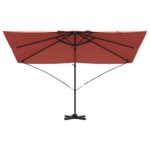 vidaXL Konzolový slnečník Terakota Polyester, Oceľ Veľký – Obrázok 5