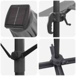 vidaXL Konzolový slnečník - Antracit Antracit Polyester Veľký – Obrázok 10