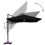vidaXL Slnečník Čierna 351 x 250 x 253 cm Polyester a hliník – Obrázok 13
