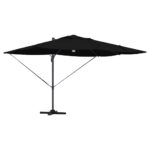 vidaXL Slnečník Čierna 351 x 250 x 253 cm Polyester a hliník – Obrázok 2