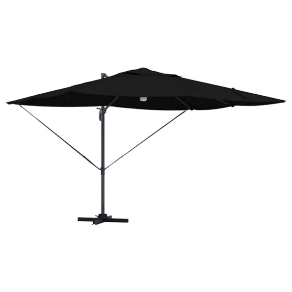 vidaXL Slnečník Čierna 351 x 250 x 253 cm Polyester a hliník – Obrázok 2