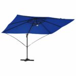 vidaXL Veľký konzolový slnečník Azúrová modrá Polyesterová strecha – Obrázok 5