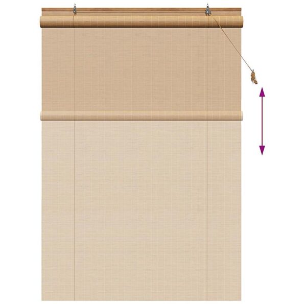 vidaXL Žalúzie a tienidlá na okná Svetlohnedá 140 x 220 cm Bambus – Obrázok 13