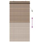 vidaXL Žalúzie a tienidlá na okná Hnedá 110 x 220 cm Bambus – Obrázok 11