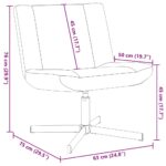 vidaXL Otočná stolička Krémová 63 x 75 x 76 cm Ovčia kože – Obrázok 11