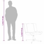 vidaXL Otočná stolička Krémová 63 x 75 x 76 cm Ovčia kože – Obrázok 12
