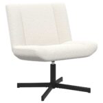 vidaXL Otočná stolička Krémová 63 x 75 x 76 cm Ovčia kože – Obrázok 2