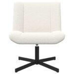 vidaXL Otočná stolička Krémová 63 x 75 x 76 cm Ovčia kože – Obrázok 4