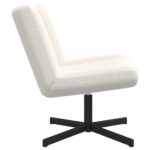 vidaXL Otočná stolička Krémová 63 x 75 x 76 cm Ovčia kože – Obrázok 5