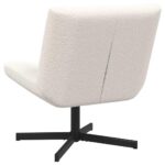 vidaXL Otočná stolička Krémová 63 x 75 x 76 cm Ovčia kože – Obrázok 6