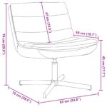 vidaXL otočná stolička Čierna Polyuretánová koža s kovovým podstavcom – Obrázok 7