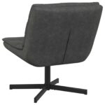 vidaXL Otočná stolička Jet čierna Polyester, kov Štandard Otočná – Obrázok 4