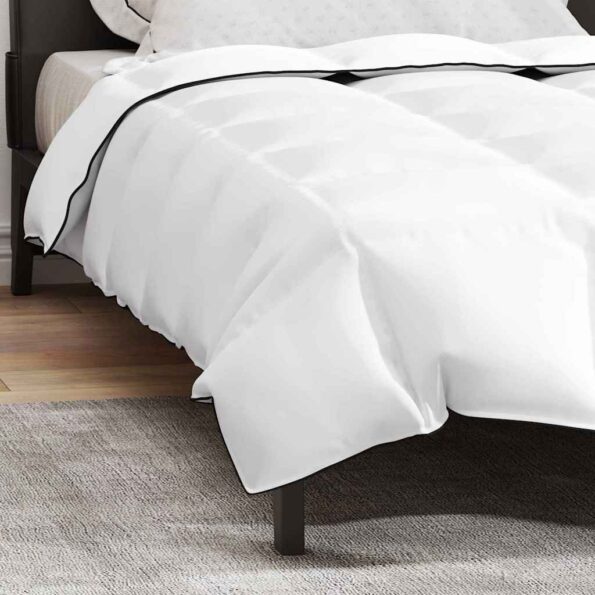 vidaXL Zimný prehoz Biela 155 x 200 cm Perie – Obrázok 5