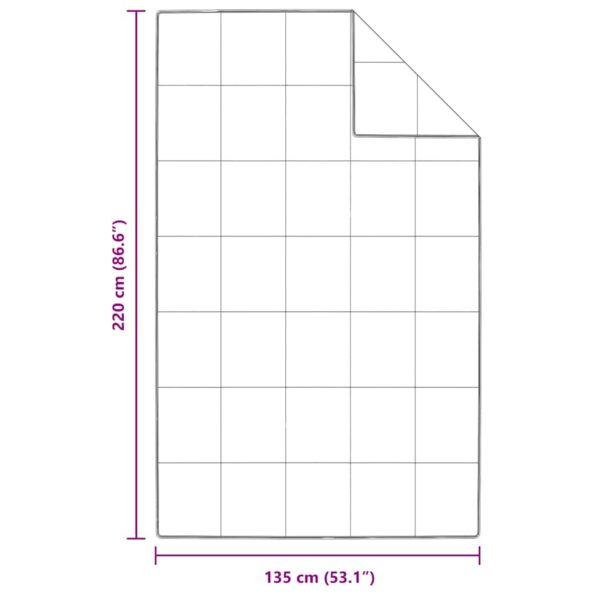 vidaXL Zimný prehoz Biela 135 x 220 cm 105gsm broskyňový polyester – Obrázok 10