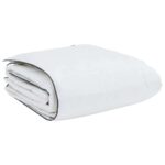 vidaXL Zimný prehoz Biela 140 x 220 cm Perie – Obrázok 4