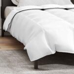 vidaXL Zimný prehoz Biela 140 x 220 cm Perie – Obrázok 5