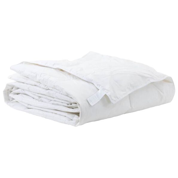 vidaXL Prikrývky a paplóny Biela 200 x 220 cm Páperie – Obrázok 2