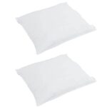 vidaXL Vankúš s vankúšom 2 pcs Biela 80 x 80 cm Perie – Obrázok 3