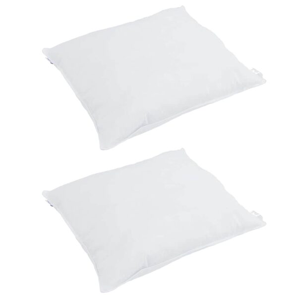 vidaXL Vankúš s vankúšom 2 pcs Biela 80 x 80 cm Perie – Obrázok 3