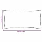 vidaXL Vankúše s vankúšom 2 pcs Biela 40 x 80 cm 130gsm 100% bavlna – Obrázok 10