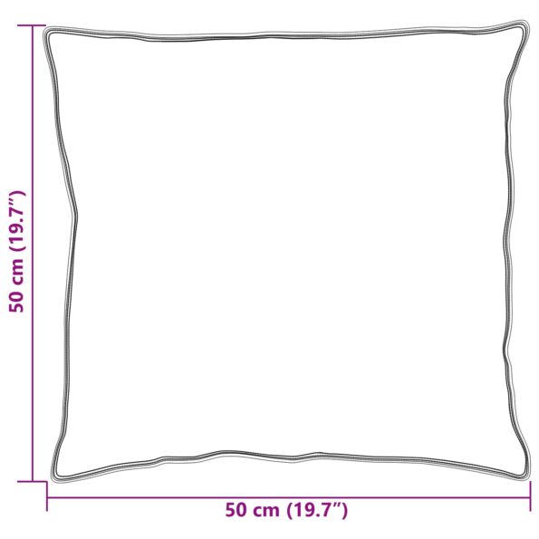 vidaXL Vankúše 2 pcs Biela 50 x 50 cm 130gsm 100% bavlna – Obrázok 4