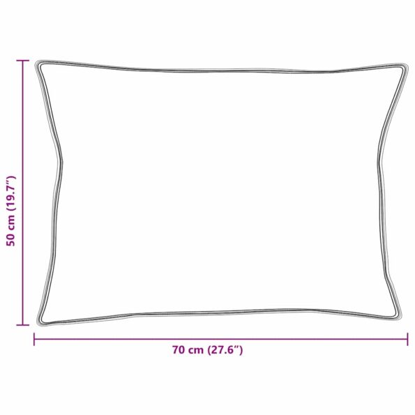 vidaXL Vankúš s vankúšom 2 pcs Biela 50 x 70 cm Bavlna – Obrázok 10