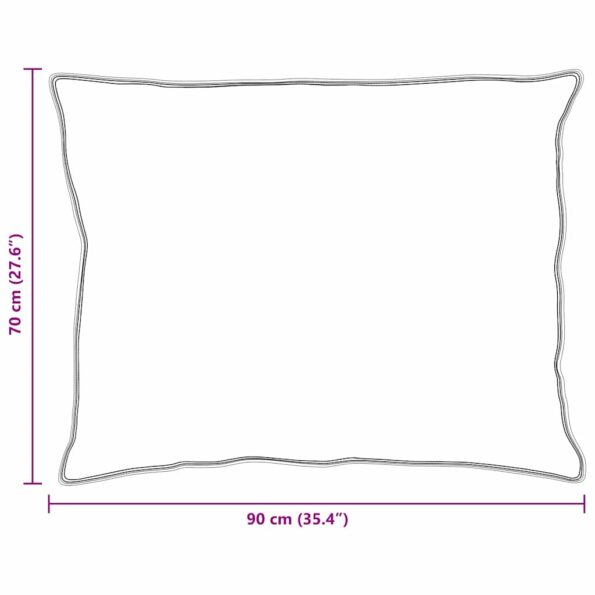 vidaXL Vankúš s vankúšom 2 pcs Biela 70 x 90 cm Bavlna – Obrázok 10