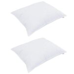 vidaXL Vankúš s vankúšom 2 pcs Biela 70 x 90 cm Bavlna – Obrázok 3