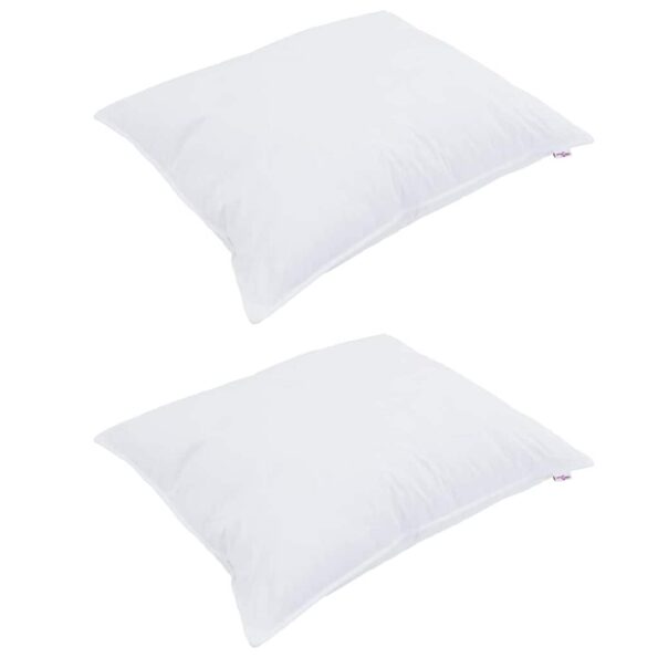 vidaXL Vankúš s vankúšom 2 pcs Biela 70 x 90 cm Bavlna – Obrázok 3