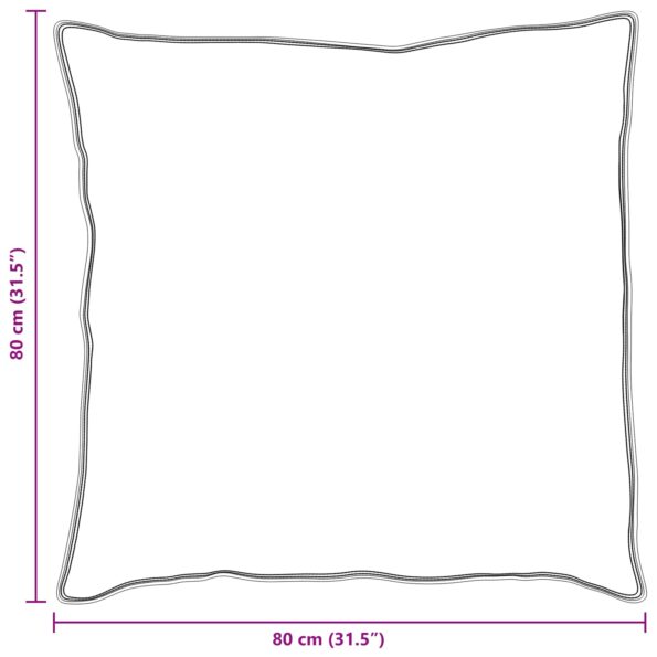vidaXL Vankúš s vankúšom 2 pcs Biela 80 x 80 cm Bavlna – Obrázok 4