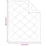 vidaXL Prikrývky a duchny Biela 155 x 200 cm Mikrovlákno – Obrázok 10