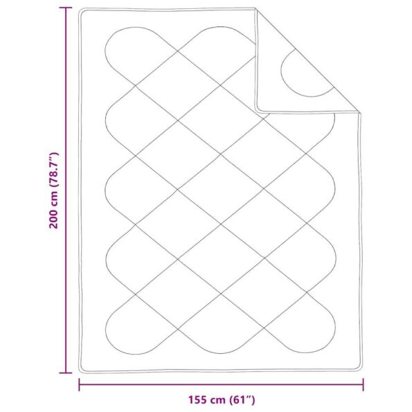 vidaXL Prikrývky a duchny Biela 155 x 200 cm Mikrovlákno – Obrázok 10