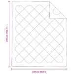 vidaXL Prikrývky a duchny Biela 260 x 220 cm Mikrovlákno – Obrázok 10