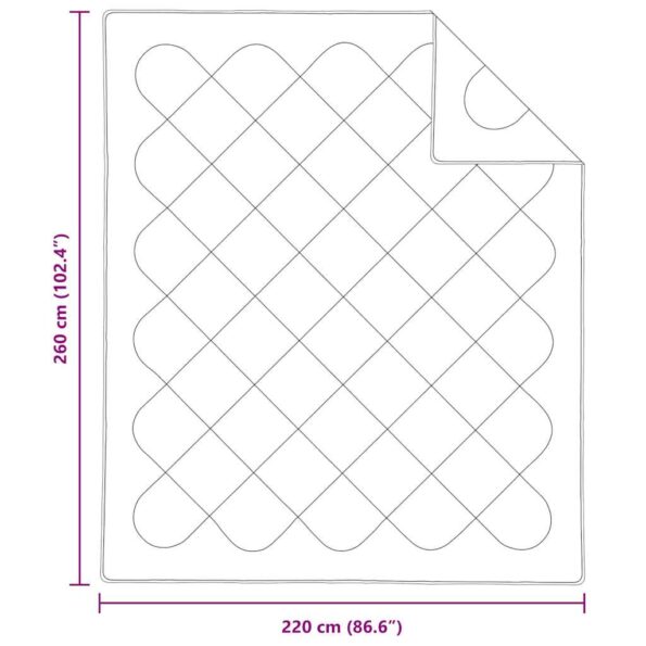 vidaXL Prikrývky a duchny Biela 260 x 220 cm Mikrovlákno – Obrázok 10