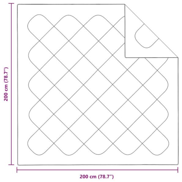 vidaXL Prikrývky a duchny Biela 200 x 200 cm Mikrovlákno – Obrázok 10